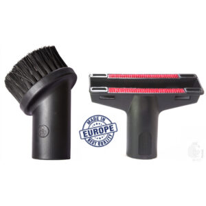 32 mm, Combo Accessory for Vacuum Cleaner - Round Brush and Upholstery Nozzle, Designed and Manufactured in Italy
