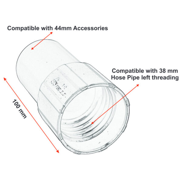 VCS COMMERCIAL VACUUM CLEANER Long Connector (Flexible Hose Small Handle) Compatible For Eureka Forbes Pro Vac WD 35 Commercial Vacuum Cleaner - Image 7