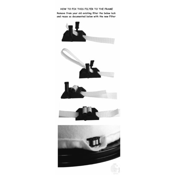 Reusable Textile Filter Compatible with Bosch Gas 11-21 Vacuum Cleaner - Image 4