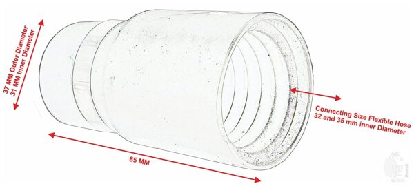 Flexible Hose for Industrial Vacuum Cleaners JET-101, SC-101, 10 Litre Dry . LC-101 SHORT HANDLE 2 METER - Image 7