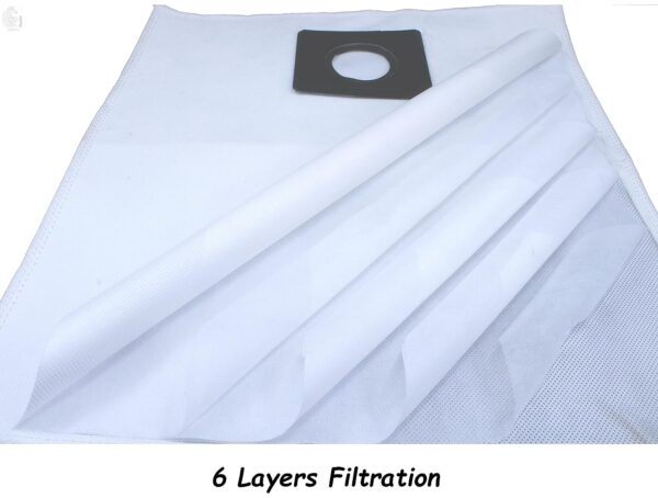 VCS SMS FLEECE BAG 3 LAYERS FILTERATION Compatible FOR American MICRONIC Wet and Dry Vacuum Cleaner 15L - Image 4