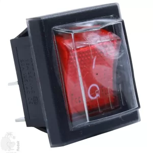 Rocker Switch On/Off 16 A / 125/250 VAC with Waterproof Cover 4 pin, Imported