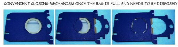 VCS Fleece Bag for Philips PowerGo FC8293, Electrolux Filter, AEG S-Bag, E201S, E206B - Image 3
