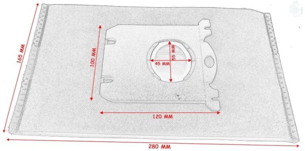 VCS Fleece Bag for Philips PowerGo FC8293, Electrolux Filter, AEG S-Bag, E201S, E206B - Image 5