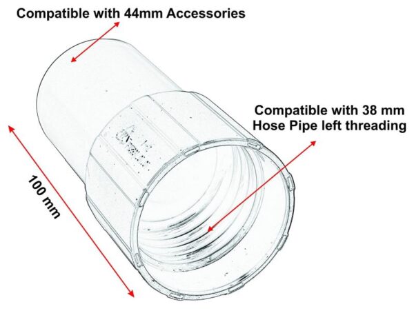 Flexible Hose Handle for 44 MM Accessories, Compatible with 38 MM Flexible Hose - Image 6